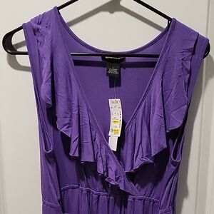 Spense Deep Purple Ruffle Dress